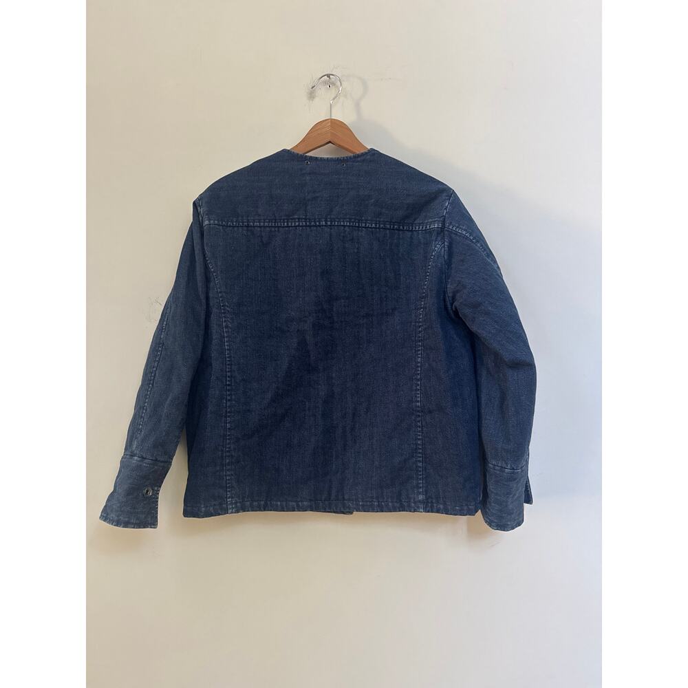 Everlane Denim Quilted Barrel Jacket Size Small Preppy Boho Classic - Picture 4 of 6